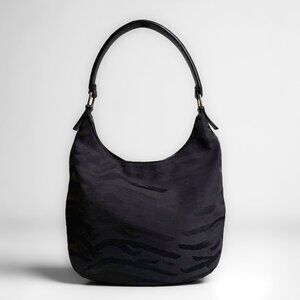 FENDI zebra nylon oyster bag